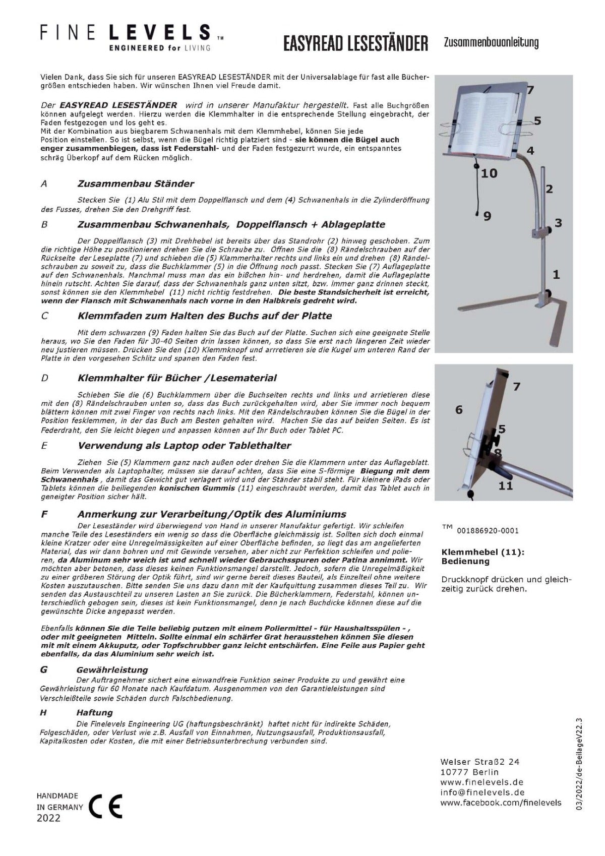 easyread leseständer